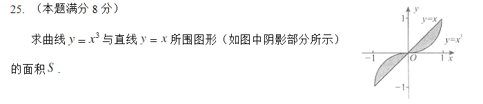 2015年成人高考专升本高等数学一考试真题及参考答案8