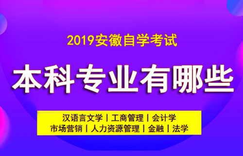 安徽自学考试本科专业