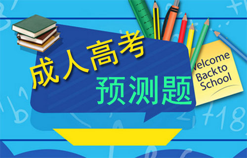 安徽成人高考2019预测题