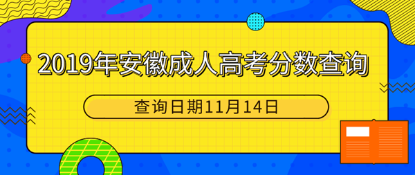 2019年安徽成人高考成绩查询