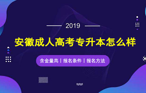 安徽成人高考专升本怎么样