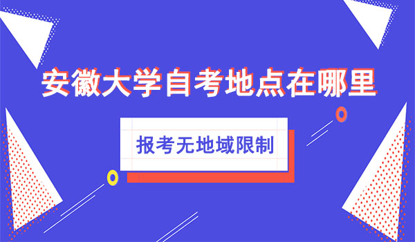 安徽大学自考地点在哪里