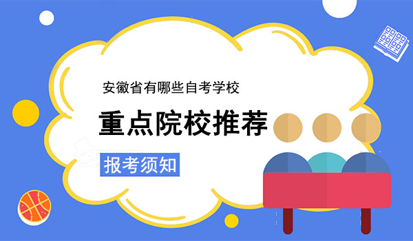 安徽省有哪些自考学校