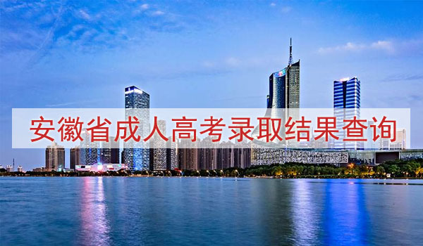 安徽省成人高考录取结果查询