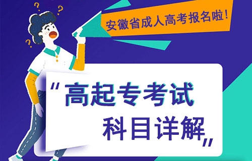 安徽成人高考专科考试科目