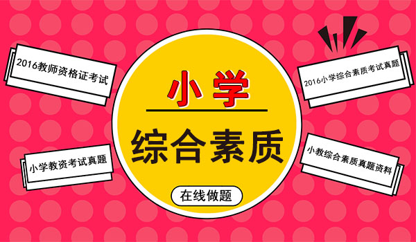 2016上半年小学教师资格证综合素质考试真题