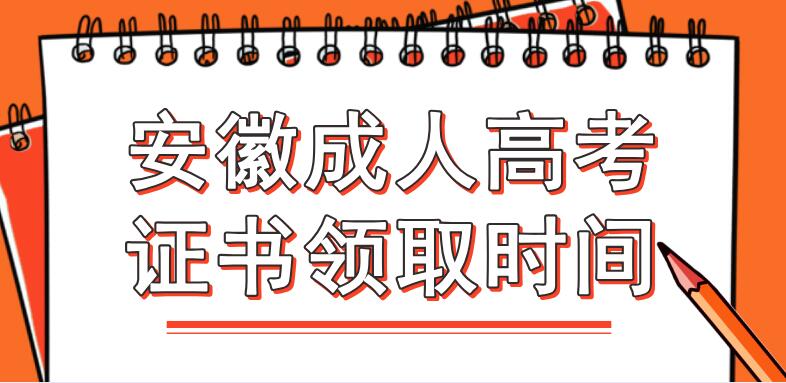 安徽成人高考证书领取时间