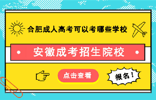 安徽成人高考报哪个学校好