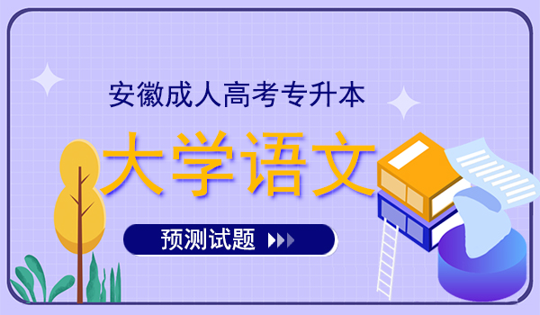 2020年安徽成人高考专升本大学语文押题卷