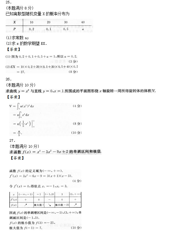 2013年安徽成人高考专升本《高等数学二》考试真题_06