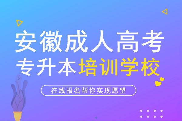 安徽成人高考专升本培训学校