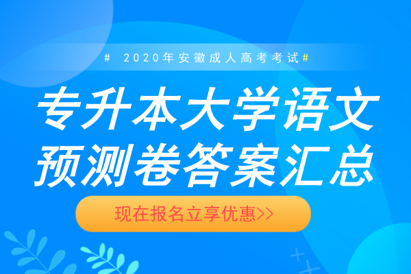 安徽成考专升本《大学语文》预测押题卷
