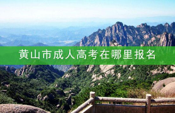 黄山市成人高考在哪里报名