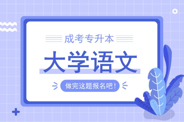 2020年安徽成人高考专升本《大学语文》模拟卷