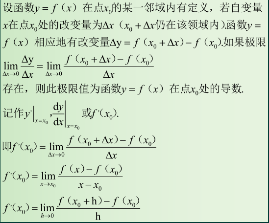 导数定义