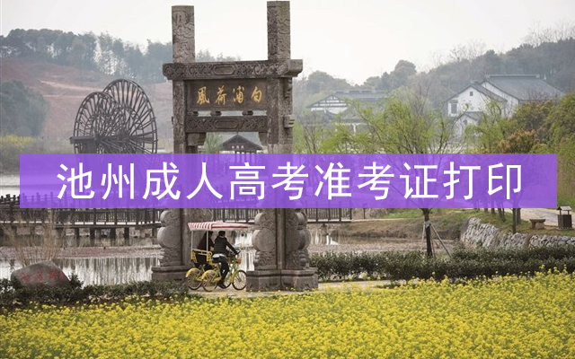 池州成人高考准考证打印