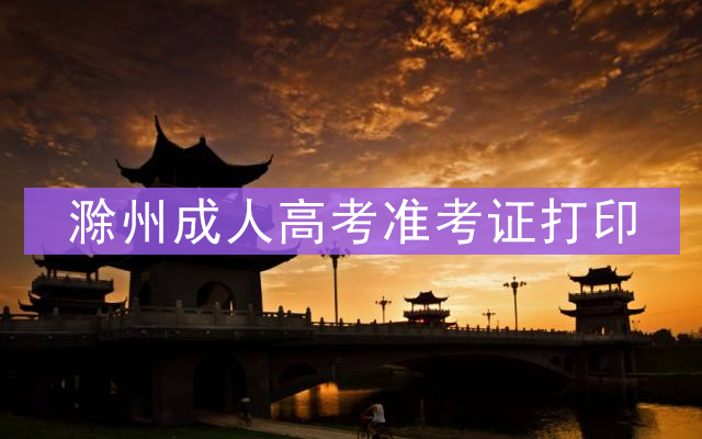 滁州成人高考准考证打印