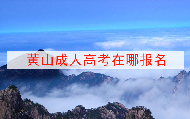 黄山成人高考在哪报名