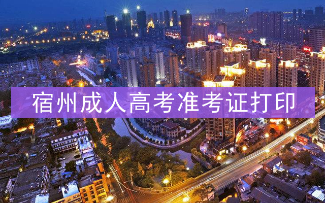 宿州成人高考准考证打印