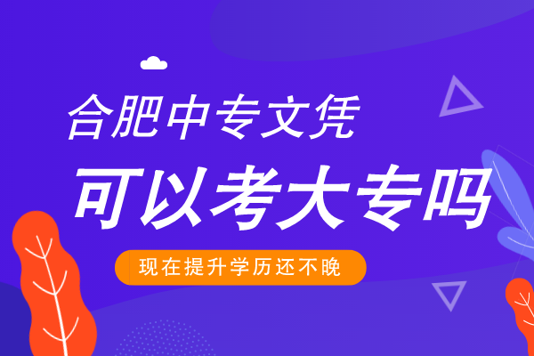 合肥中专文凭可以考大专吗
