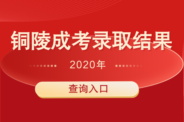 2020年铜陵成人高考招生录取结果查询
