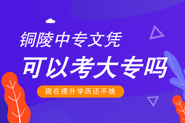 铜陵中专文凭可以考大专吗