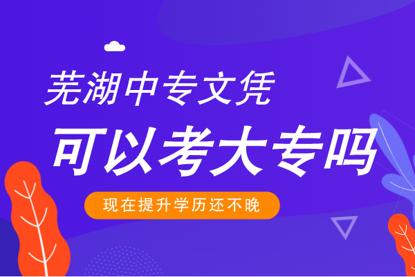 芜湖中专文凭可以考大专吗