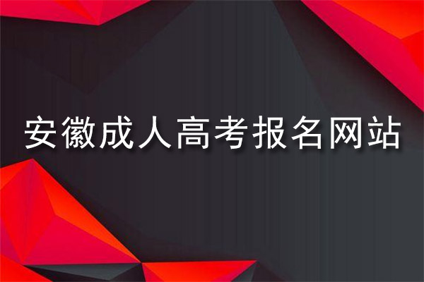 安徽成人高考报名网站
