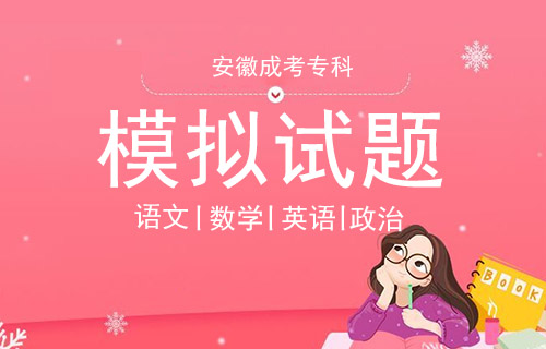 安徽成考专科模拟题