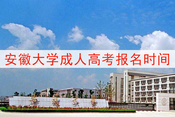 安徽大学成人高考考试报名时间