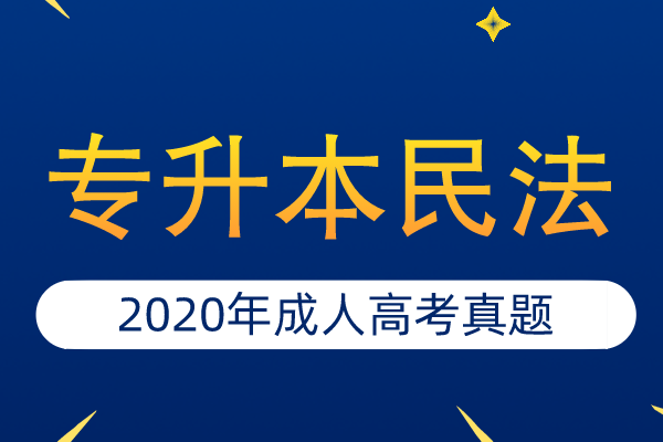 2020年成人高考专升本《民法》考试真题