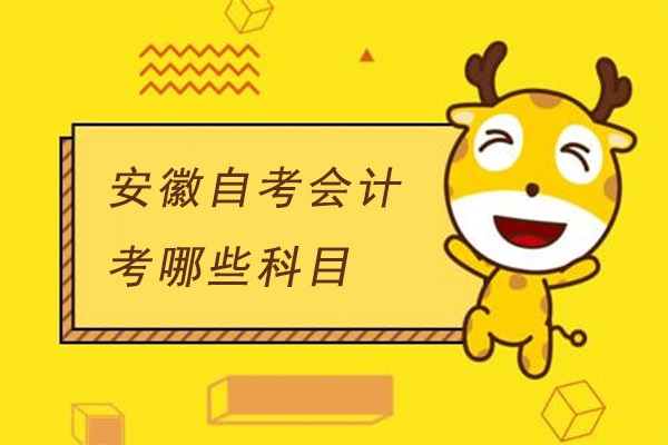 安徽自考会计专业考哪些科目