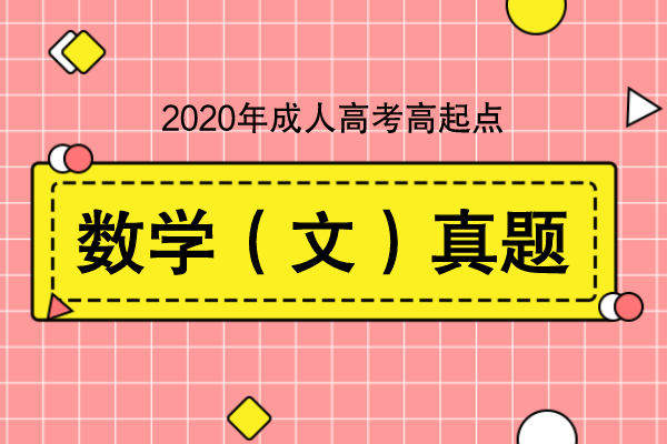2020年成人高考高起点数学（文）考试真题