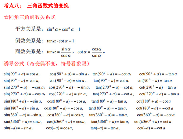 2021年成人高考高起专《数学》重点公式及考点五_01