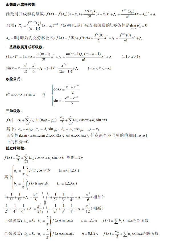 成人高考专升本高等数学公式大全_02