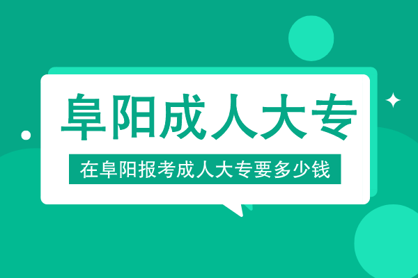 阜阳报成人大专多少钱