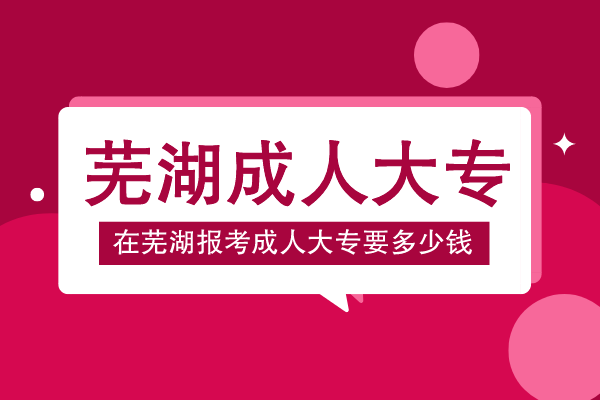 芜湖报成人大专多少钱