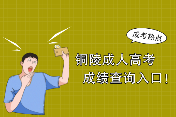 铜陵成人高考成绩查询入口