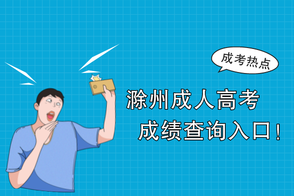 滁州成人高考成绩查询入口