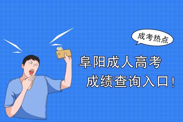 阜阳成人高考成绩查询入口