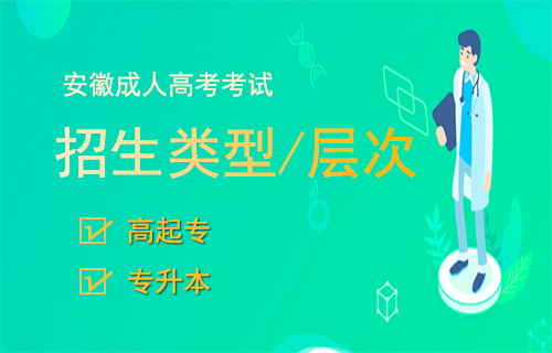 安徽2022年成人高考招生考试类型
